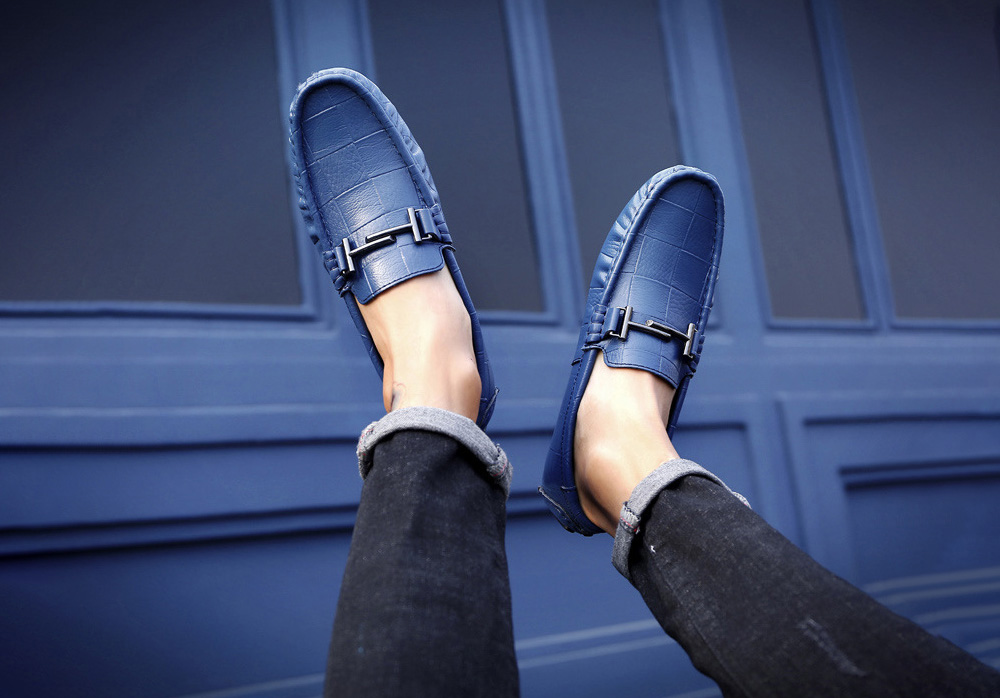 Men's Fashion Leather Soft-soled Casual Peas Shoes Men's Fashion Leather Soft-soled Casual Peas Shoes