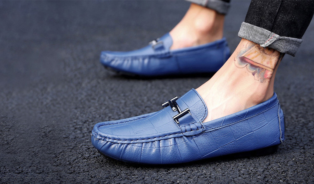 Men's Fashion Leather Soft-soled Casual Peas Shoes Men's Fashion Leather Soft-soled Casual Peas Shoes