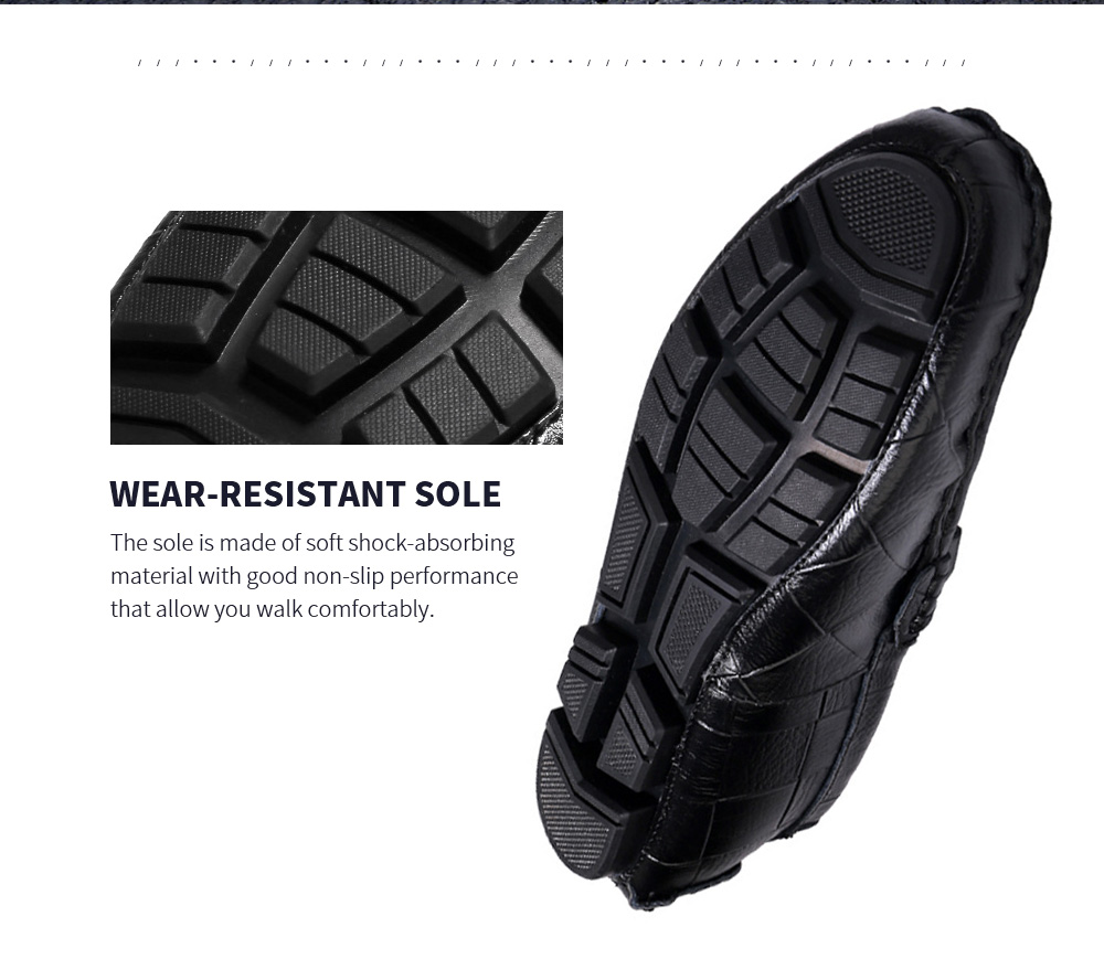 Men's Fashion Leather Soft-soled Casual Peas Shoes Sole Men's Fashion Leather Soft-soled Casual Peas Shoes Sole