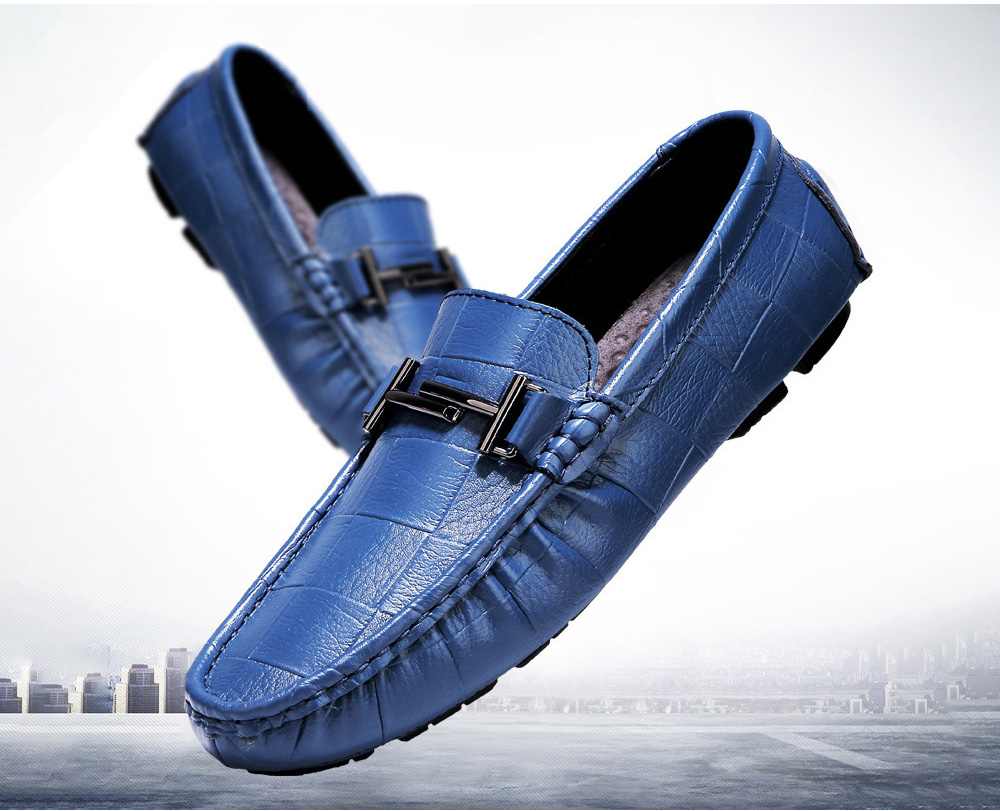Men's Fashion Leather Soft-soled Casual Peas Shoes Men's Fashion Leather Soft-soled Casual Peas Shoes