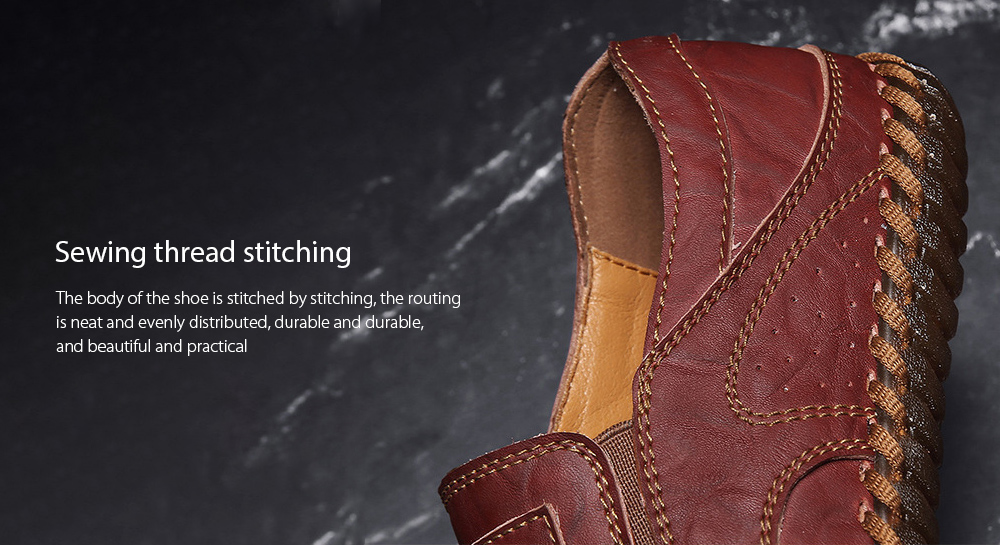 Spring and Autumn Large Size Men's Soft Leather Casual Shoes Sewing thread stitching Spring and Autumn Large Size Men's Soft Leather Casual Shoes Sewing thread stitching