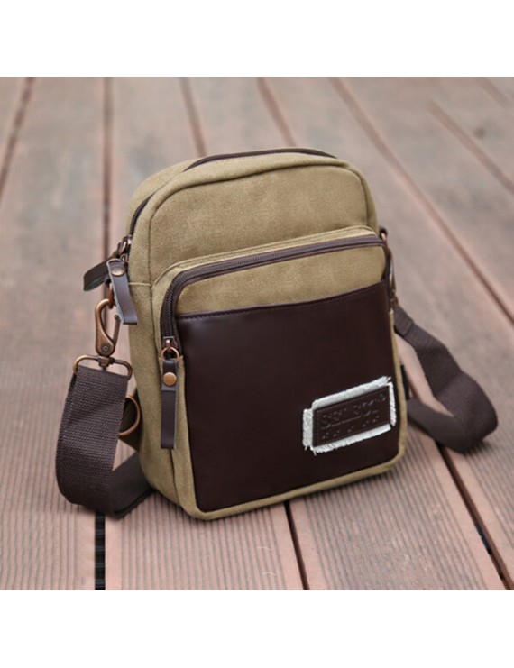 Vintage Canvas Large Capacity Shoulder Bag Crossbody Bag For Men