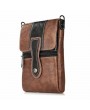 Vintage Multi-functional 6 Inch Phone Bag Waist Bag Multi-pocket Crossbody Bag For Men
