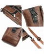 Vintage Multi-functional 6 Inch Phone Bag Waist Bag Multi-pocket Crossbody Bag For Men