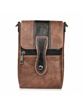 Vintage Multi-functional 6 Inch Phone Bag Waist Bag Multi-pocket Crossbody Bag For Men