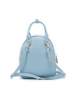 Faux Leather Cute Candy Color Shoulder Bag Backpack For Women